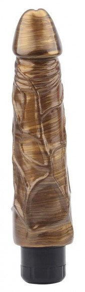 Золотистый вибратор-реалистик Pat McCock - 23,5 см. Золотистый вибратор-реалистик Pat McCock - 23,5 см.