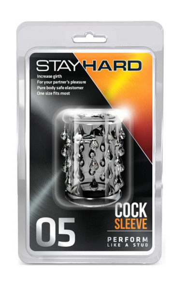 Прозрачная насадка с капельками STAY HARD COCK SLEEVE 05 CLEAR Прозрачная насадка с капельками STAY HARD COCK SLEEVE 05 CLEAR