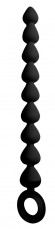 Чёрная анальная цепочка с 9 звеньями - 25 см. Чёрная анальная цепочка с 9 звеньями - 25 см.