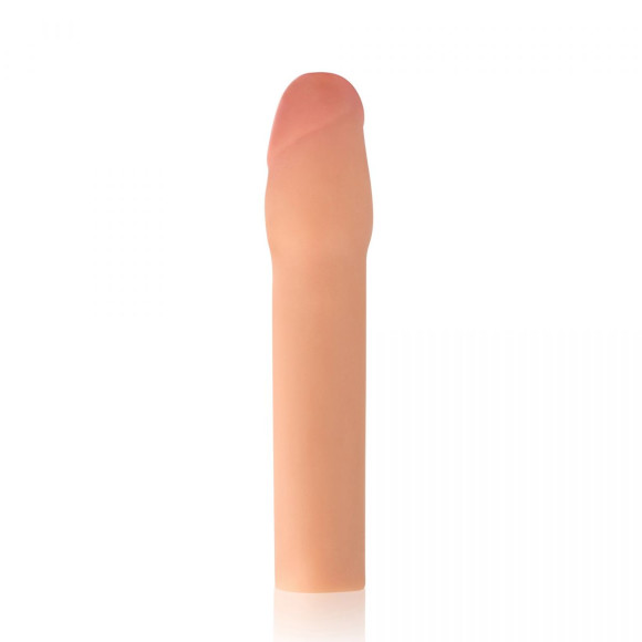 Телесная реалистичная насадка для увеличения члена - 20 см. Телесная реалистичная насадка для увеличения члена - 20 см.