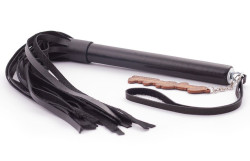 Черная кожаная плеть Индиго - 50 см. Черная кожаная плеть Индиго - 50 см.