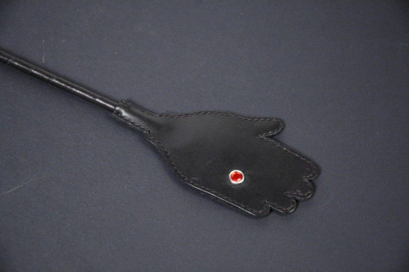 Чёрный стек с ладонью Стоять-бояться - 80 см. Чёрный стек с ладонью Стоять-бояться - 80 см.