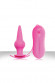 Розовая анальная пробка Tinglers - Plug II с вибрацией