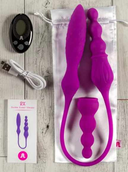 Двухсторонний гибкий вибромассажер 2X+LRS с дистанционным управлением Двухсторонний гибкий вибромассажер 2X+LRS с дистанционным управлением