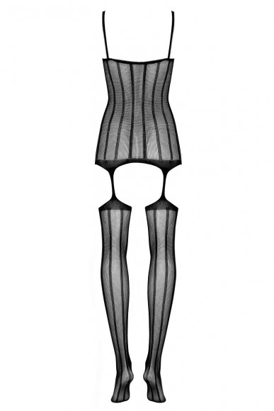 Боди-комбинезон в тонкую полоску с имитацией шнуровки