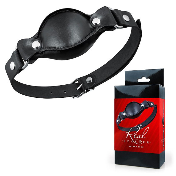 Черный кожаный кляп Черный кожаный кляп