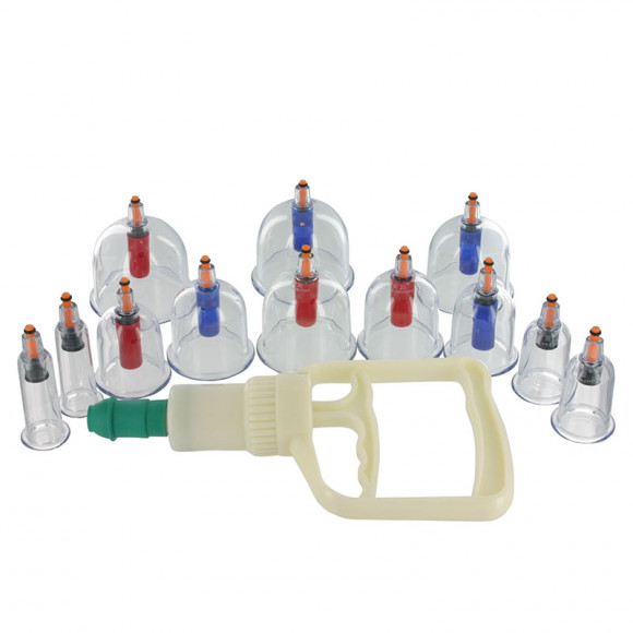 Набор из 12 вакуумных помп Sukshen 12 Piece Cupping Set Набор из 12 вакуумных помп Sukshen 12 Piece Cupping Set
