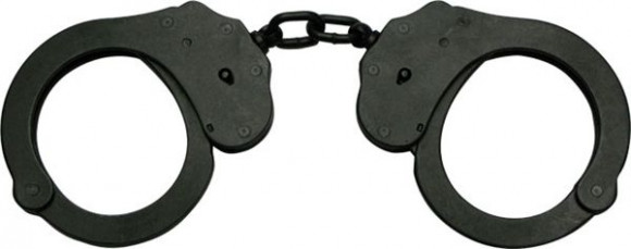 Наручники из темного металла A88B Handcuffs With Chain