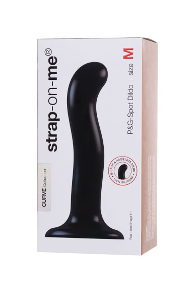 Черный стимулятор для пар P&G-Spot Dildo Size M - 18 см. Черный стимулятор для пар P&G-Spot Dildo Size M - 18 см.