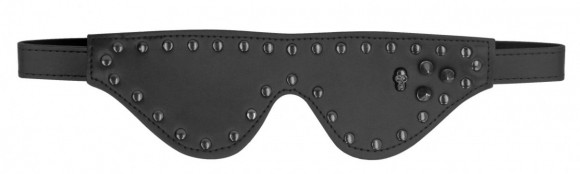 Черная маска на глаза с заклепками и шипами Черная маска на глаза с заклепками и шипами