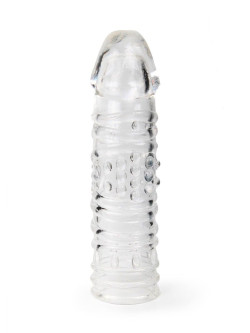 Прозрачная закрытая насадка на пенис - 17 см. Прозрачная закрытая насадка на пенис - 17 см.