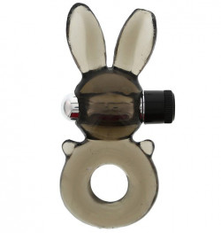 Дымчатое эрекционное кольцо-заяц с вибрацией Дымчатое эрекционное кольцо-заяц с вибрацией