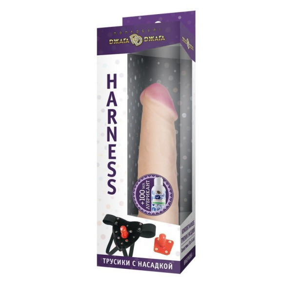 Поясной реалистичный фаллоимитатор №62 с трусиками - 15 см. Поясной реалистичный фаллоимитатор №62 с трусиками - 15 см.