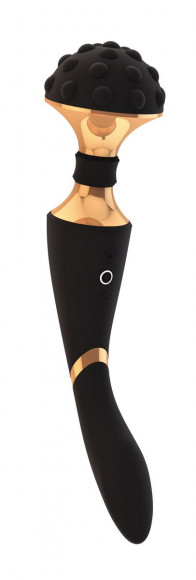 Черный вибратор Shiatsu - 28 см. Черный вибратор Shiatsu - 28 см.