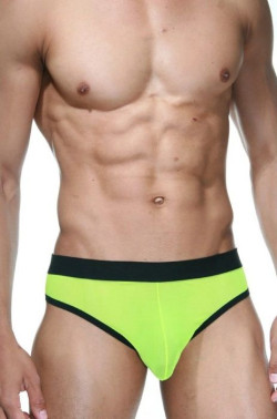Черно-лаймовые мужские трусы-тонги Черно-лаймовые мужские трусы-тонги