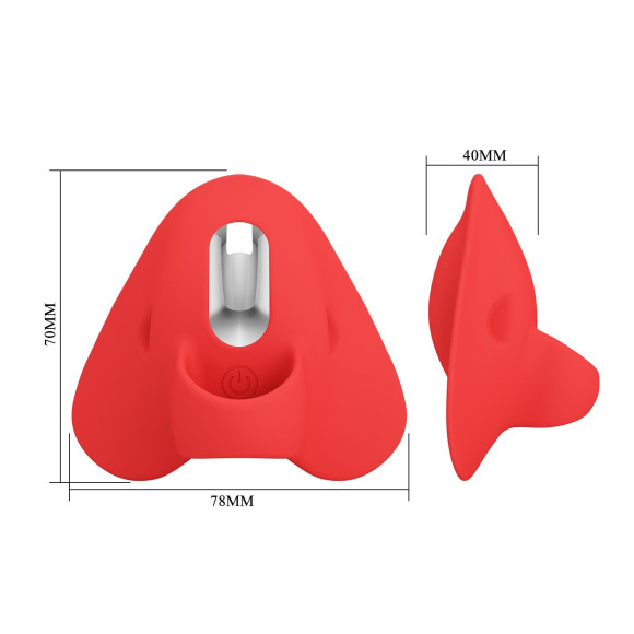 Красный вибратор на палец Carnation Красный вибратор на палец Carnation