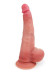 Телесный реалистичный фаллоимитатор с присоской - 30 см.