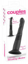 Черный вибратор с поступательными движениями G and P-Spot Thrusting Vibrator - 23 см.
