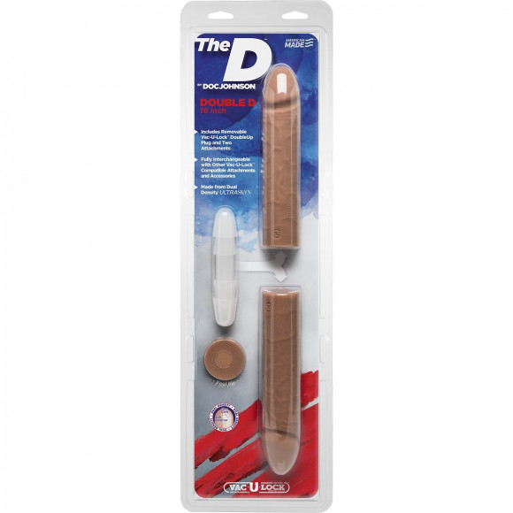 Двусторонний фаллоимитатор-мулат из 2 частей The D Double D 16  - 40,6 см.