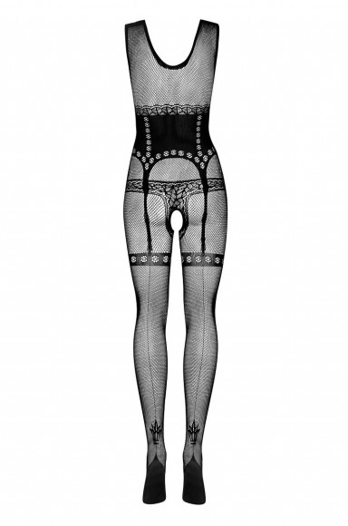 Комбинезон-сетка с имитацией бюстье, трусиков и чулок Комбинезон-сетка с имитацией бюстье, трусиков и чулок