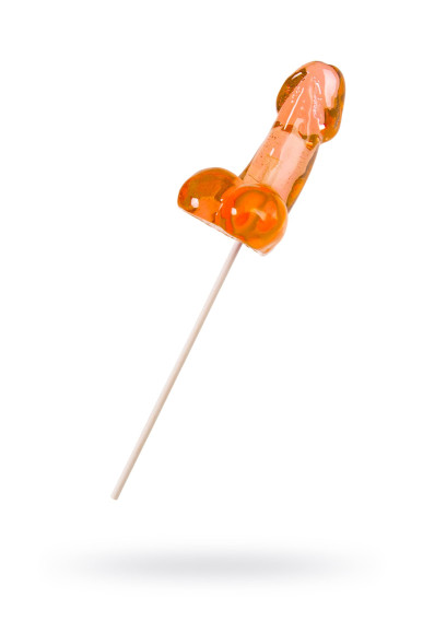 Оранжевый леденец в форме члена со вкусом амаретто - 80 гр. Оранжевый леденец в форме члена со вкусом амаретто - 80 гр.