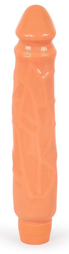 Телесный гладкий вибратор-реалистик с венками - 25 см. Телесный гладкий вибратор-реалистик с венками - 25 см.