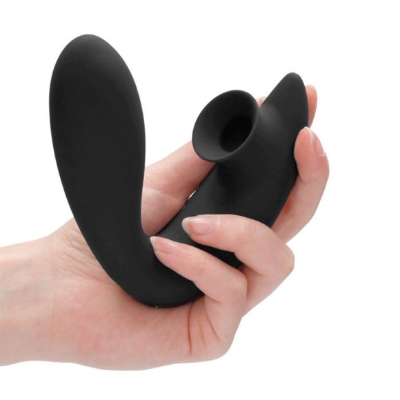 Чёрный вибратор для G-точки Irresistible Desirable с бесконтактной клиторальной стимуляцией Чёрный вибратор для G-точки Irresistible Desirable с бесконтактной клиторальной стимуляцией