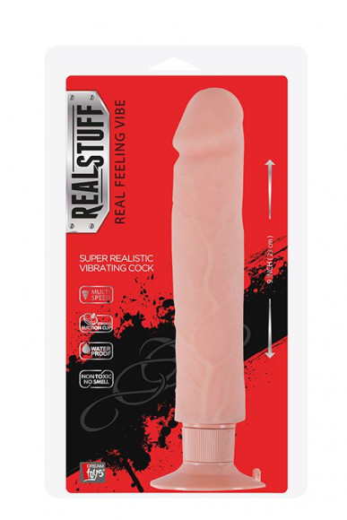 Большой телесный вибратор на присоске REALSTUFF 9INCH VIBRATOR - 23 см. Большой телесный вибратор на присоске REALSTUFF 9INCH VIBRATOR - 23 см.