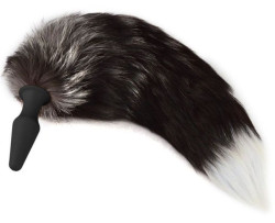 Коническая анальная пробка с натуральным хвостом Коническая анальная пробка с натуральным хвостом