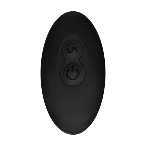 Черный вибромассажер простаты с эрекционным кольцом Strapped & Tapped