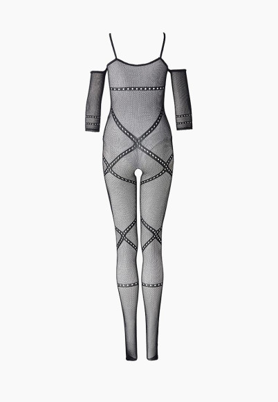 Комбинезон с длинными рукавами и узором, напоминающим ленты Комбинезон с длинными рукавами и узором, напоминающим ленты