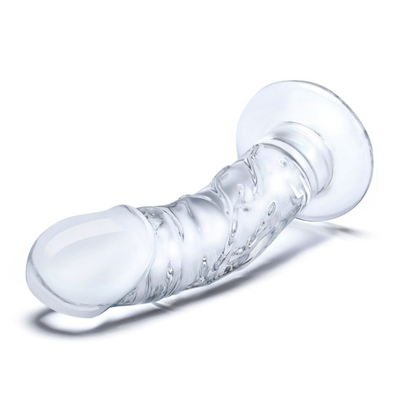 Стеклянный фаллоимитатор из стекла 7’’ Curved Realistic Glass Dildo With Veins - 15,9 см. Стеклянный фаллоимитатор из стекла 7’’ Curved Realistic Glass Dildo With Veins - 15,9 см.