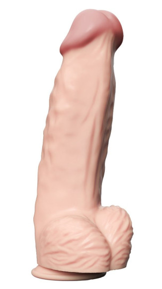 Телесный вибратор-гигант Real Bomb - 26 см.