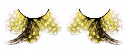 Жёлтые ресницы-перья