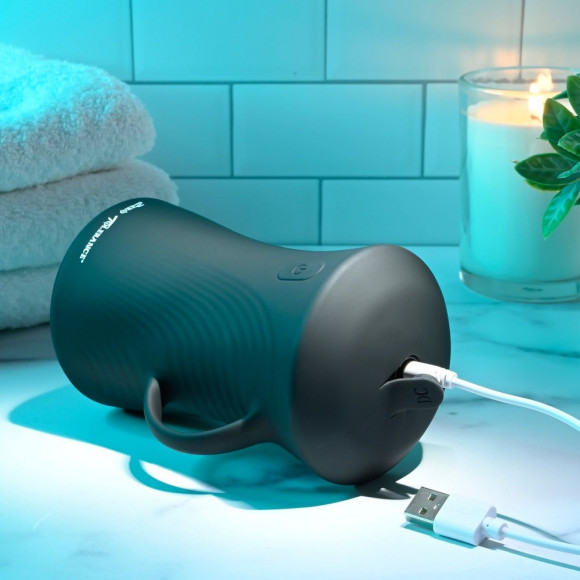 Черный вибромастурбатор с гироскопом Gyro Stroke