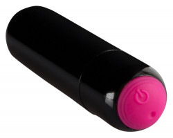 Черная перезаряжаемая вибропуля Rechargeable Vibrobullet - 9 см.