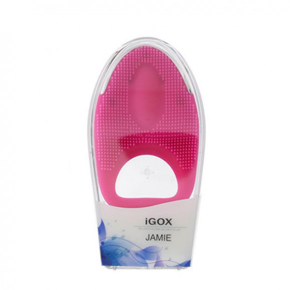 Розовое перезаряжаемое эрекционное кольцо с вибрацией JAMIE