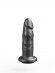 Черная реалистичная насадка-фаллоимитатор с головкой - 13 см.