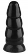 Черная рельефная анальная втулка - 18,5 см. Черная рельефная анальная втулка - 18,5 см.