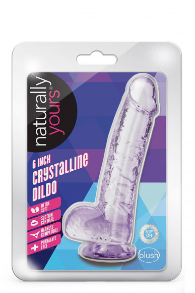 Сиреневый фаллоимитатор 6 Inch Crystalline Dildo - 15,2 см. Сиреневый фаллоимитатор 6 Inch Crystalline Dildo - 15,2 см.