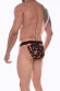 Черные мужские трусы-танга с блестящим принтом Черные мужские трусы-танга с блестящим принтом