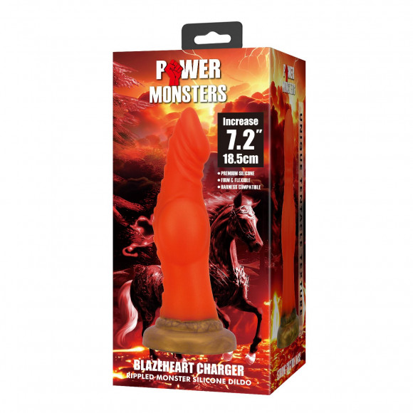 Силиконовый фантазийный фаллоимитатор Hero - 18,5 см. Силиконовый фантазийный фаллоимитатор Hero - 18,5 см.