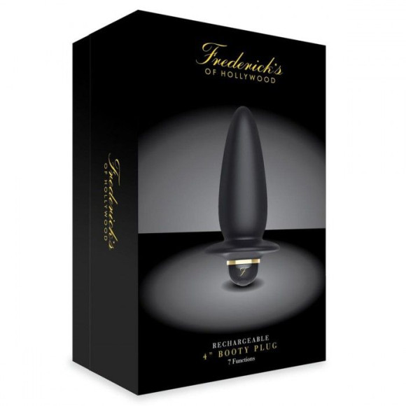 Черный анальный виброплаг Booty Plug Черный анальный виброплаг Booty Plug