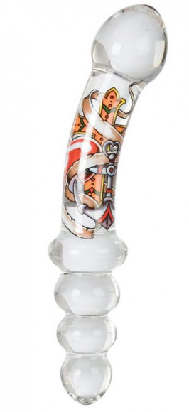 Двухсторонняя анальная пробка Inked Glass Dual Probe - 19 см. Двухсторонняя анальная пробка Inked Glass Dual Probe - 19 см.