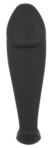 Черная фаллическая анальная втулка - 10 см.