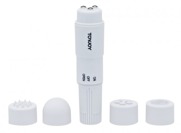 Мини-стимулятор Pocket Rocket с 4 сменными насадками Мини-стимулятор Pocket Rocket с 4 сменными насадками