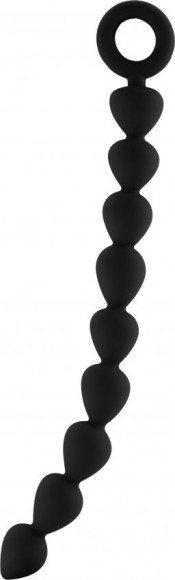 Чёрная анальная цепочка Bead Chain - 24,9 см. Чёрная анальная цепочка Bead Chain - 24,9 см.