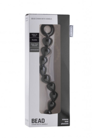 Чёрная анальная цепочка Bead Chain - 24,9 см. Чёрная анальная цепочка Bead Chain - 24,9 см.