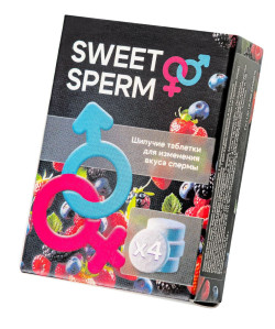 Шипучие таблетки для мужчин Sweet Sperm для изменения вкуса спермы (4 шт. по 0,5 гр.)