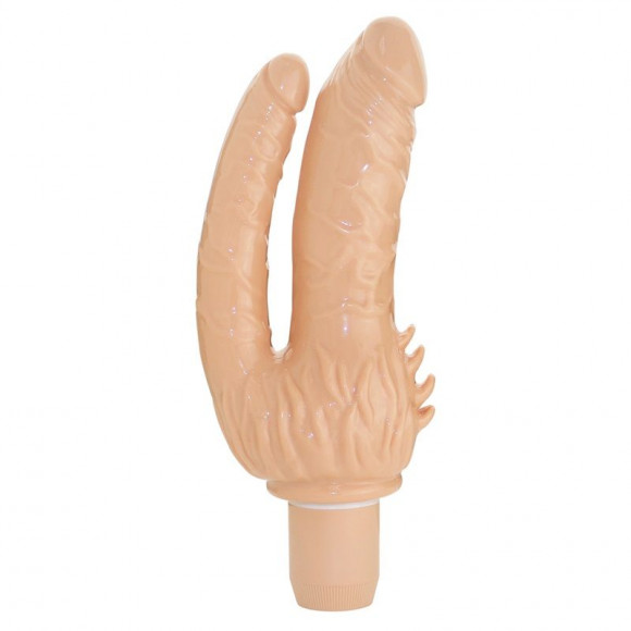 Телесный анально-вагинальный вибратор Penetrator Double Dong - 20 см. Телесный анально-вагинальный вибратор Penetrator Double Dong - 20 см.